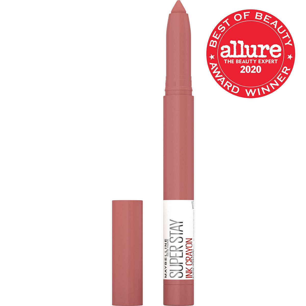 Maybelline Super Stay next to a coin for size and travel-friendly scale