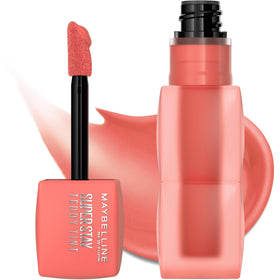 MAYBELLINE tint dabbed on cheek and lip illustrating multiuse versatility