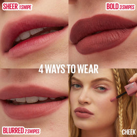 MAYBELLINE on lips model wearing Pinky Promise for a natural flushed look