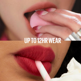 MAYBELLINE size comparison beside coin showing travel-friendly portability
