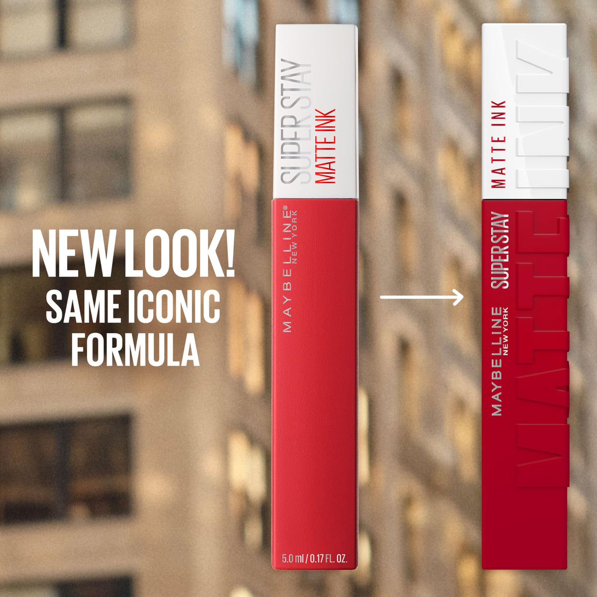 Maybelline Super Stay texture swatch on skin demonstrating rich matte pigment payoff