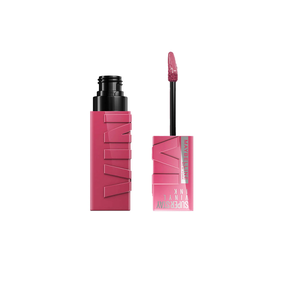 Maybelline Super Stay Vinyl Ink front packaging showing shade and benefit