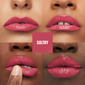 MAYBELLINE swatch on arm displaying intense pigment and even payoff