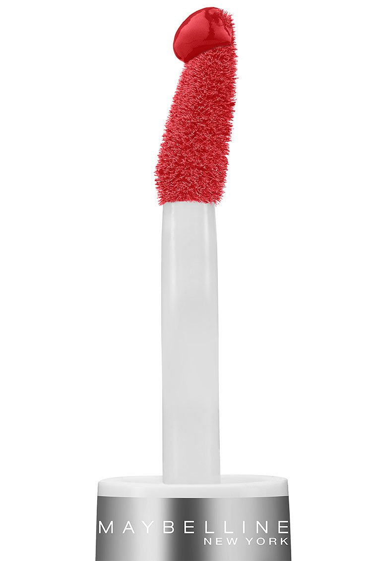 MAYBELLINE liquid swipe swatch showing high-impact pigment payoff