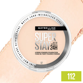 maybelline compact open showing pressed powder and mirror for on-the-go touchups