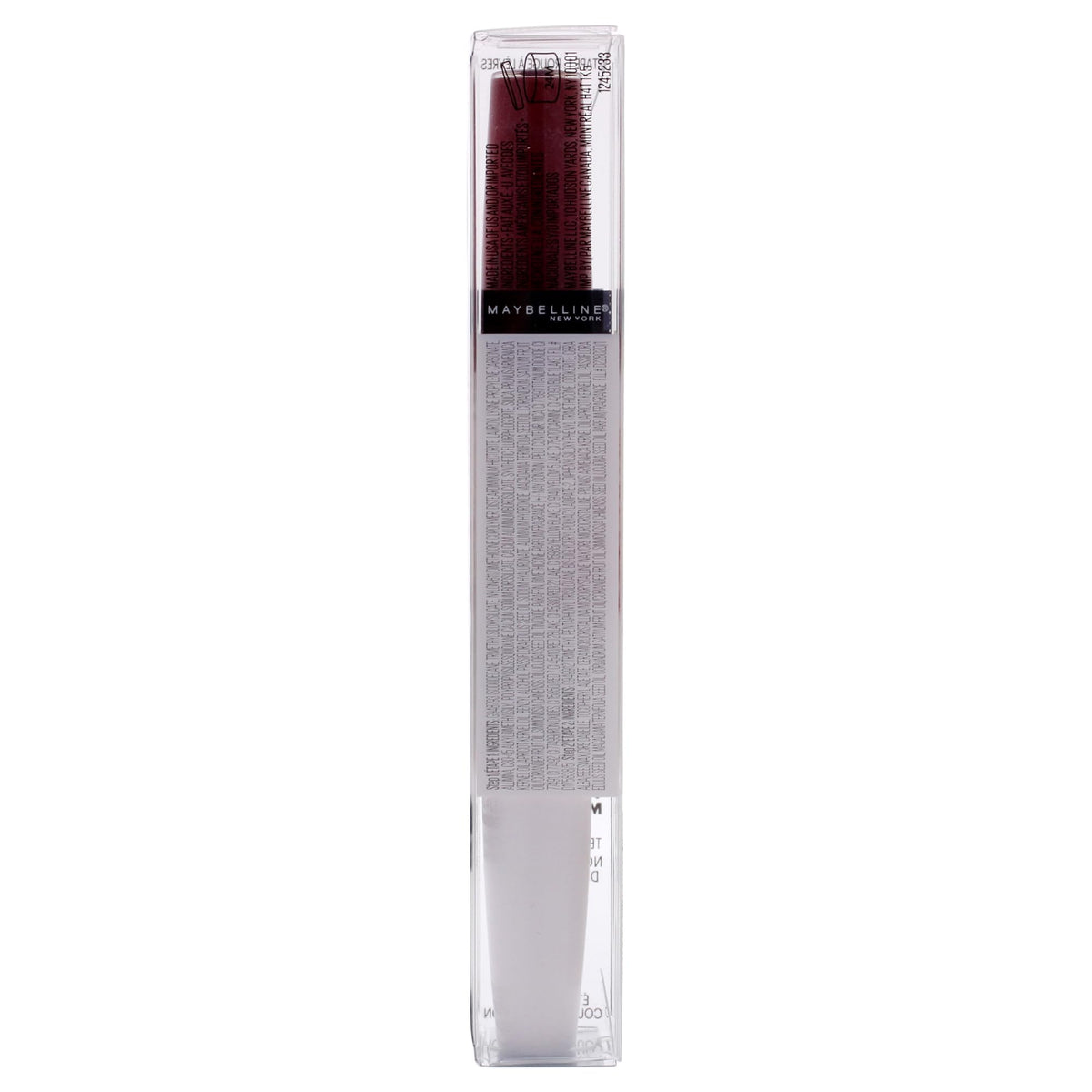 Maybelline swatch on medium skin showing flattering rose shade contrast