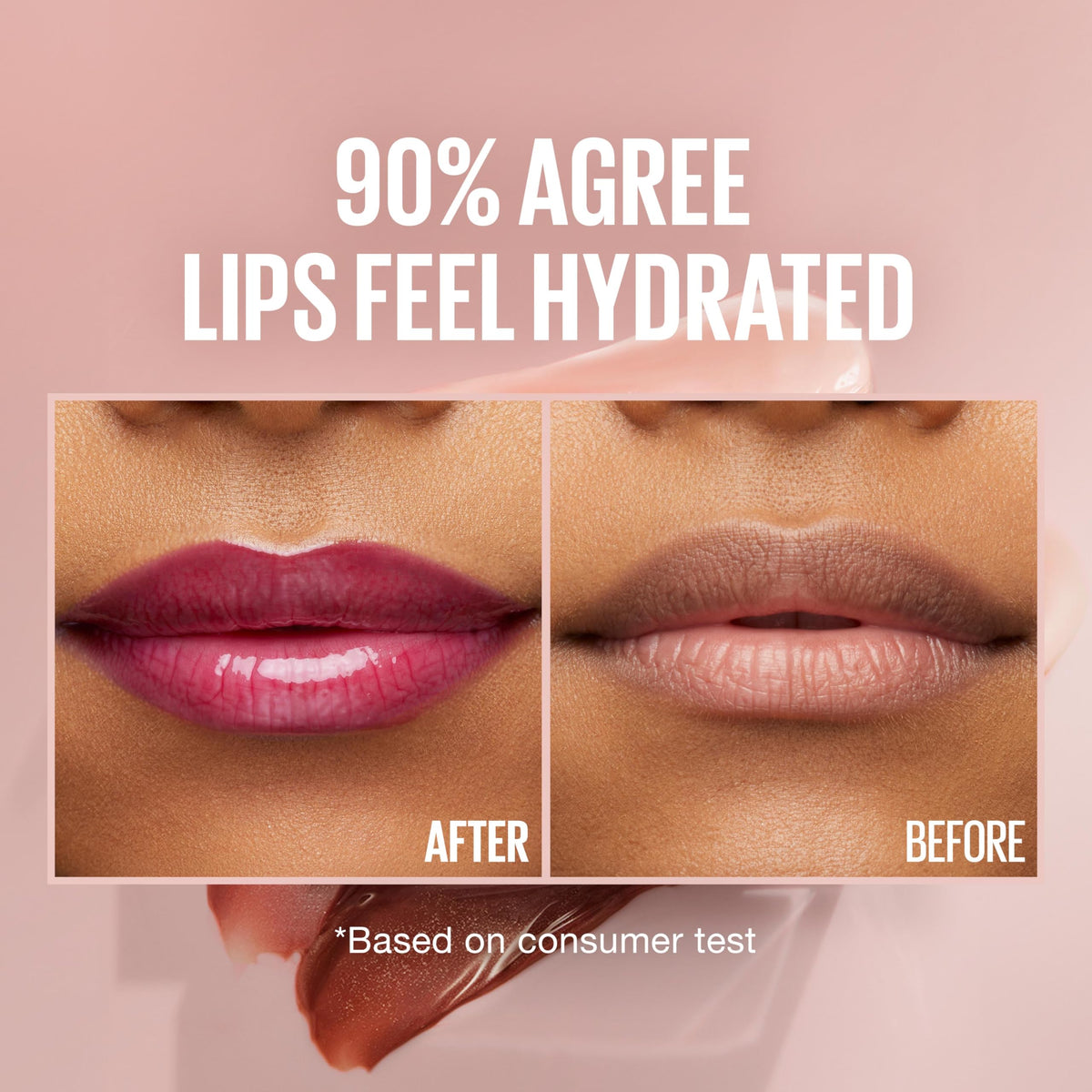Maybelline Lifter Gloss lip close-up showing smooth texture and visible contouring