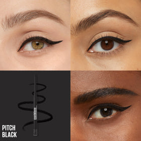 MAYBELLINE Tattoo Studio blender end detail showing easy softening and smoky finish