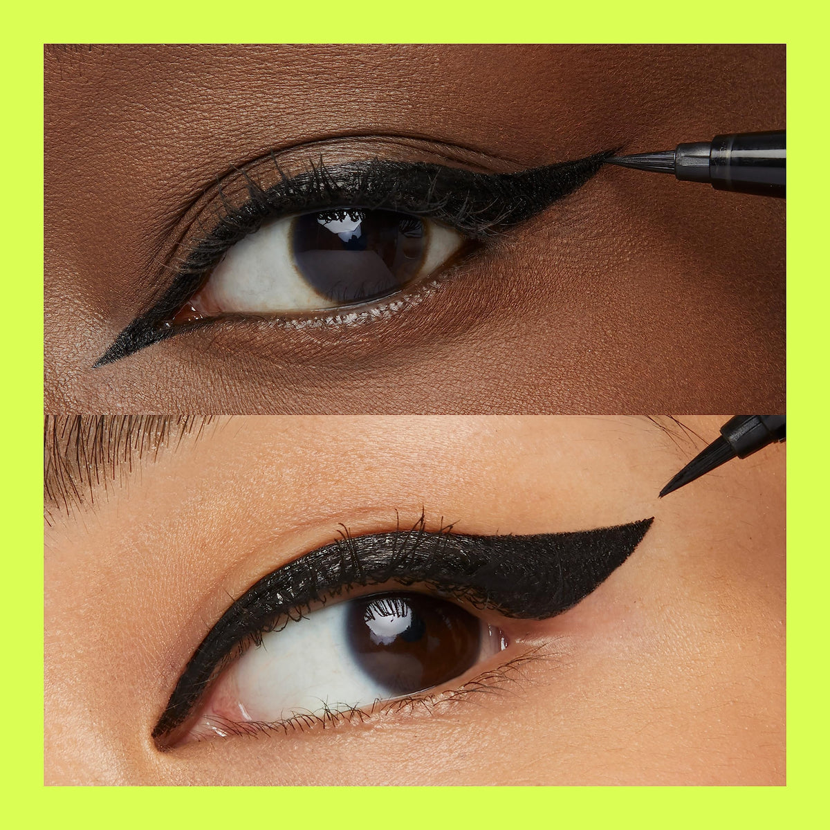 Maybelline Tattoo Studio used to create a clean winged eyeliner look for durability