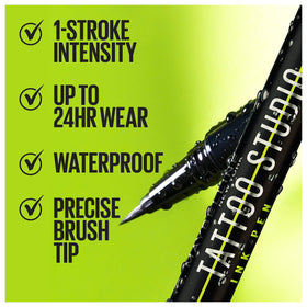 Maybelline Tattoo Studio closeup of brush tip with 350 bristles for precise lines