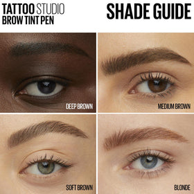 Maybelline application action on brow in lifestyle setting demonstrating quick use benefit