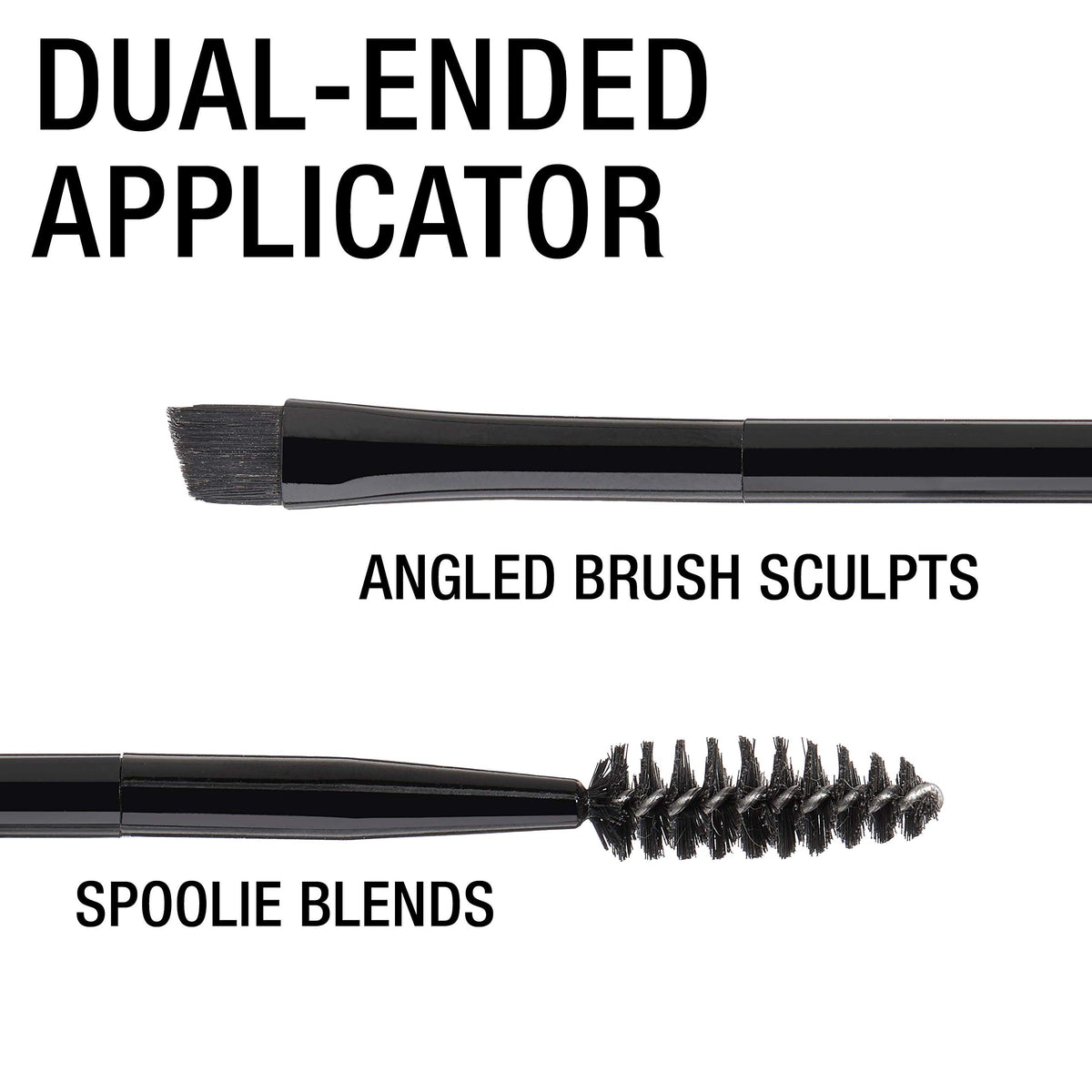 MAYBELLINE angled brush closeup creating hair‑like strokes