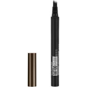MAYBELLINE product front packaging showing Deep Brown and benefits