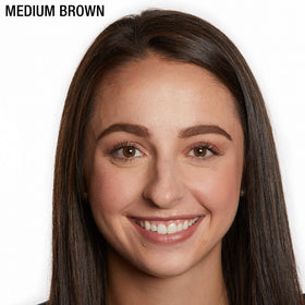 Maybelline application on eyebrow with brush creating defined, groomed look benefit