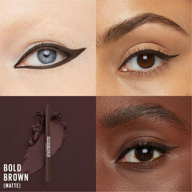 Maybelline pencil tip close-up showing sharpenable point for precise application