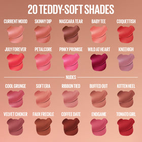 MAYBELLINE close detail of texture highlighting the lightweight, plush feel