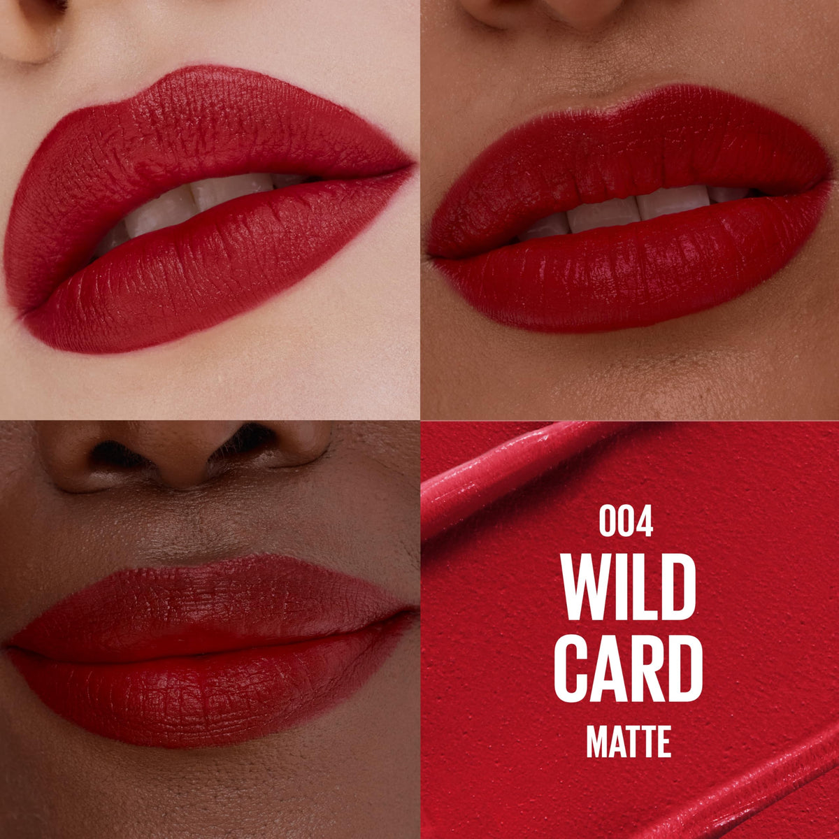 MAYBELLINE close-up texture showing creamy matte finish and smooth application