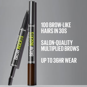 Maybelline gel and pen texture close view highlighting smudge-resistant finish