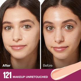 MAYBELLINE creamy concealer texture swatched on skin for smooth coverage