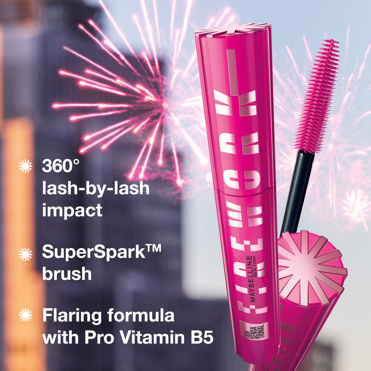 Maybelline mascara texture swatched to show conditioning Pro‑Vitamin B5