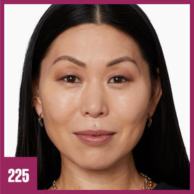 MAYBELLINE foundation texture swiped on skin showing smooth finish