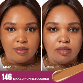Maybelline creamy concealer texture swirled on skin for smooth, buildable coverage