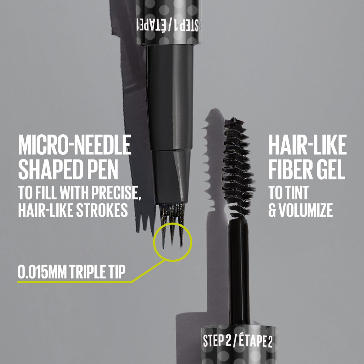 Maybelline tinted gel applicator detail adding volume and tint for fuller brows