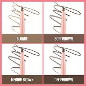 Maybelline Total Temptation application on brow demonstrates precise definition
