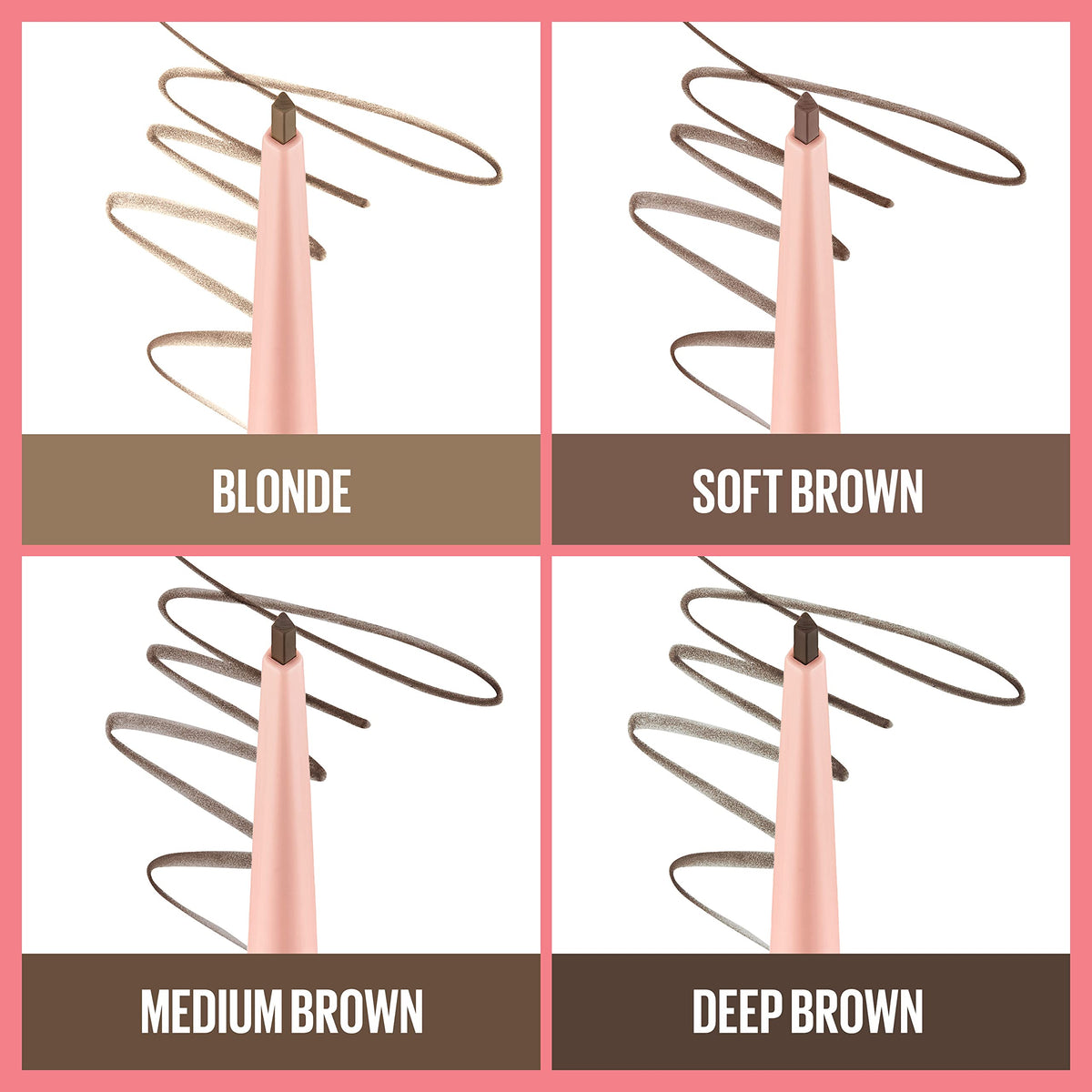 Maybelline model applying eyebrow pencil to blonde brows for softly defined natural-looking benefit