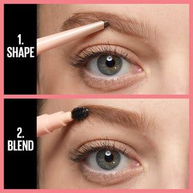 Maybelline Total Temptation spoolie and barrel detail blends for natural finish