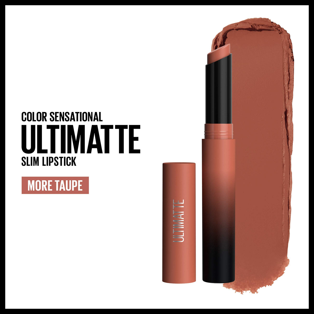 MAYBELLINE closeup of lips wearing More Taupe for smooth matte look