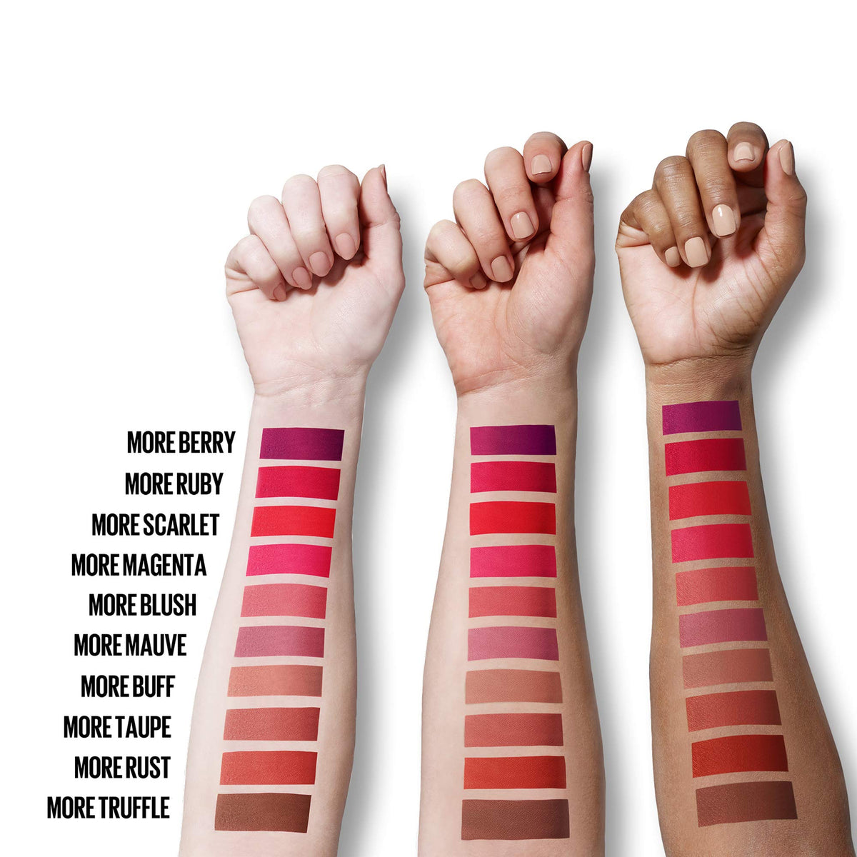 MAYBELLINE lipstick in hand for scale and easy portability benefit