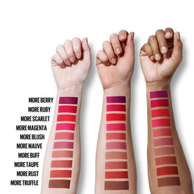 MAYBELLINE lipstick in hand for scale and easy portability benefit
