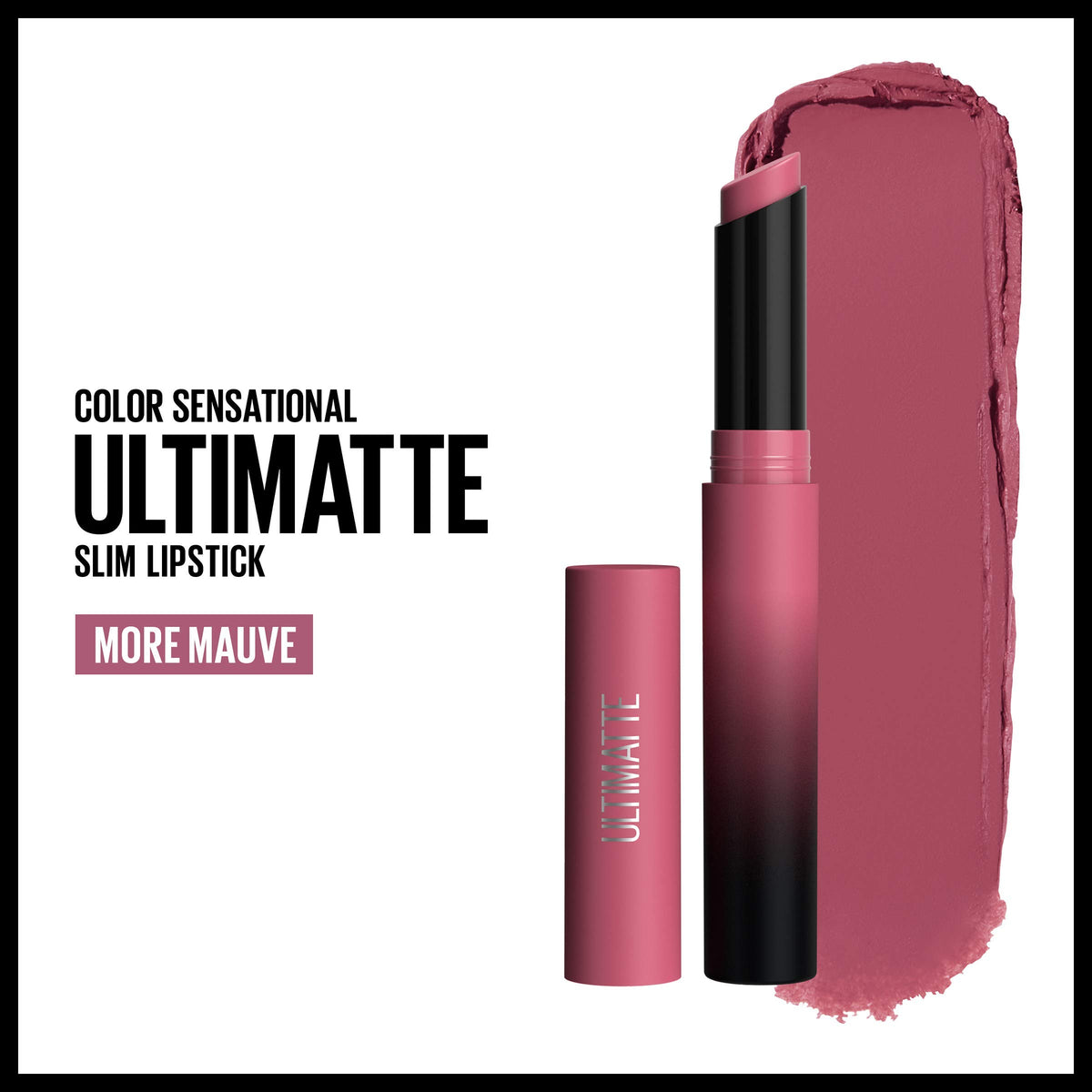 MAYBELLINE Ultimatte slim bullet close-up highlighting precise tip and luxe finish benefit