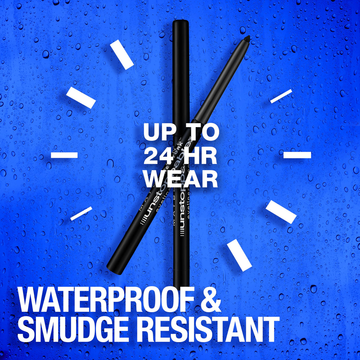 Maybelline Unstoppable two-pencil pack flatlay for value and convenience