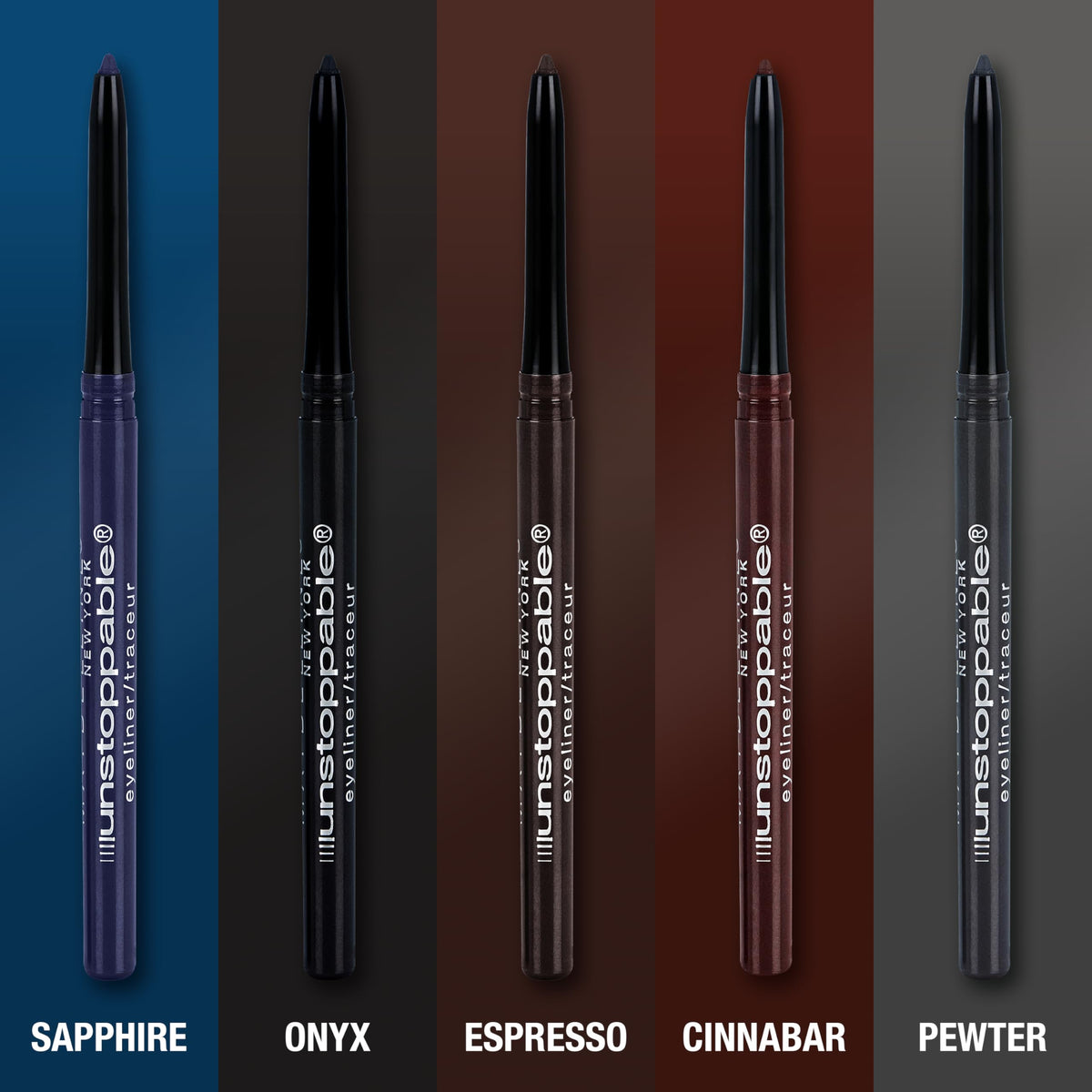 Maybelline Unstoppable applied as winged eyeliner demonstrating hold