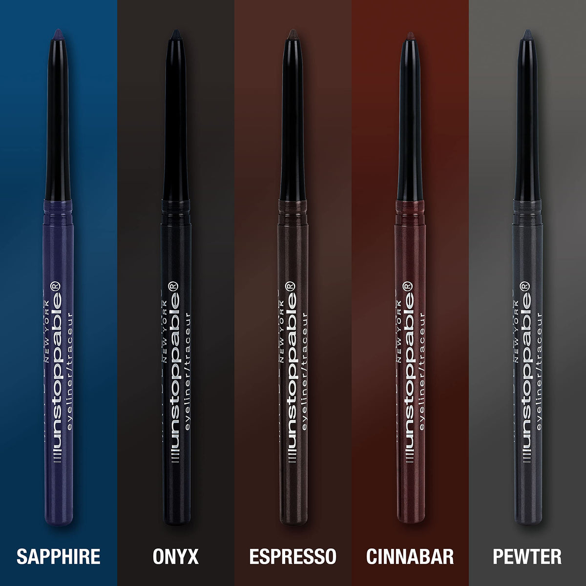 MAYBELLINE Unstoppable packaging with shade label pewter and product details
