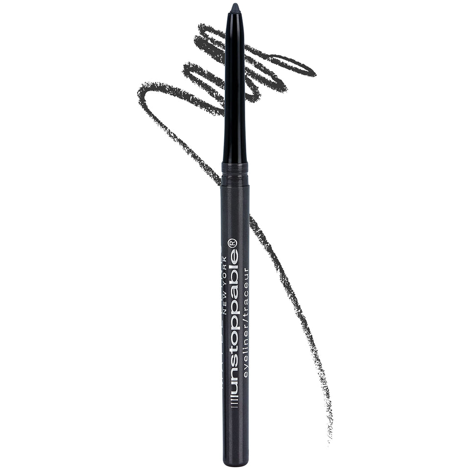 MAYBELLINE Unstoppable pewter front view showing sleek pencil design and shade