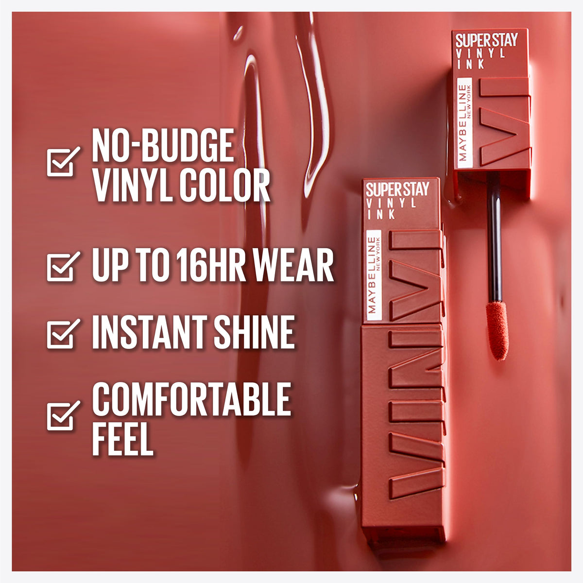 Maybelline angled flocked applicator for precise, one-swipe color