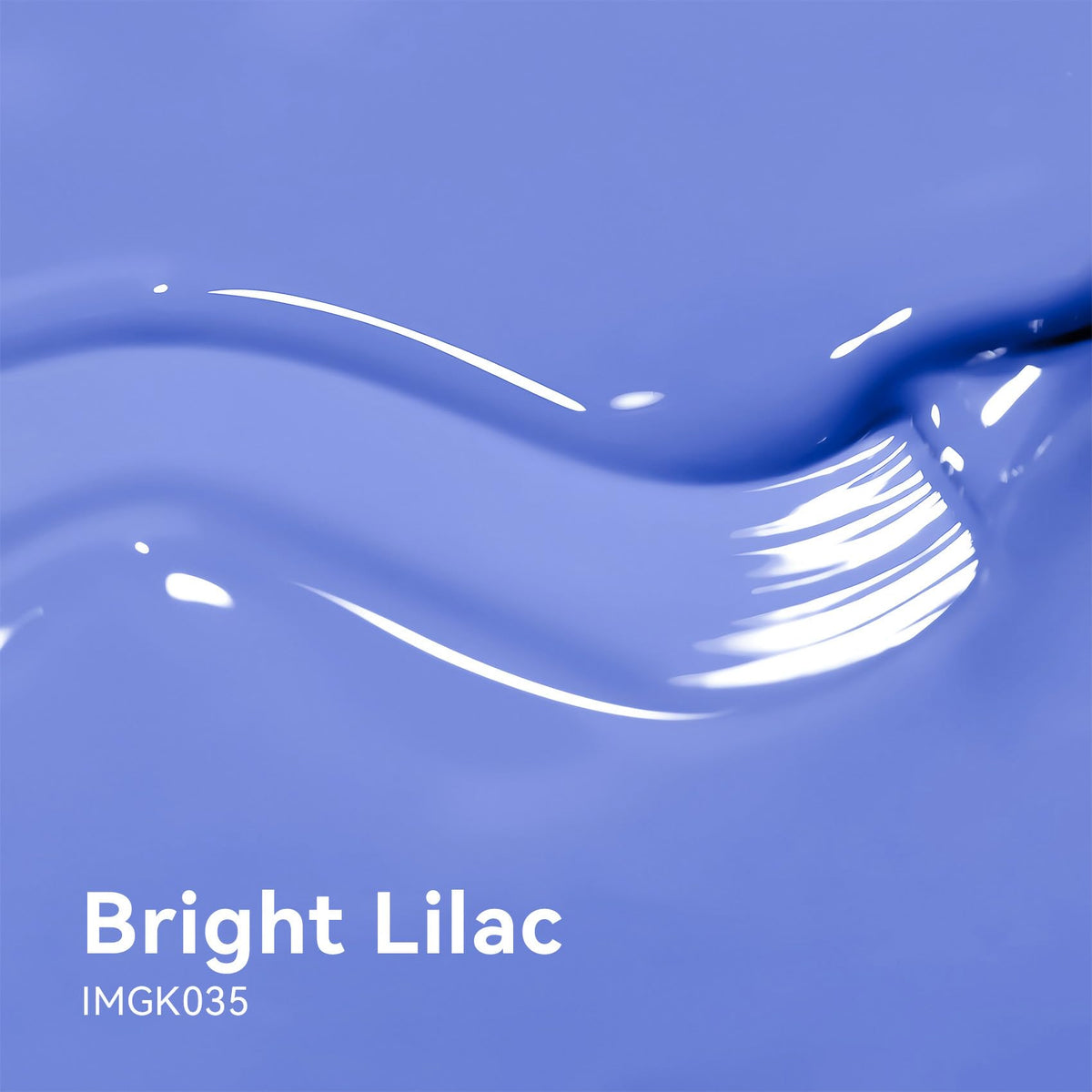 MAYCHAO brush stroke of lilac gel demonstrating smooth application benefit