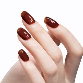 MAYCHAO close-up texture of jelly polish brush stroke highlighting smooth application