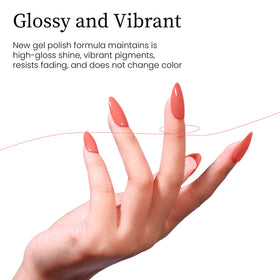 MAYCHAO gel texture sheen detail highlighting high-shine durability benefit