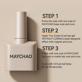 MAYCHAO product label close-up showing vegan non-toxic info and safety note
