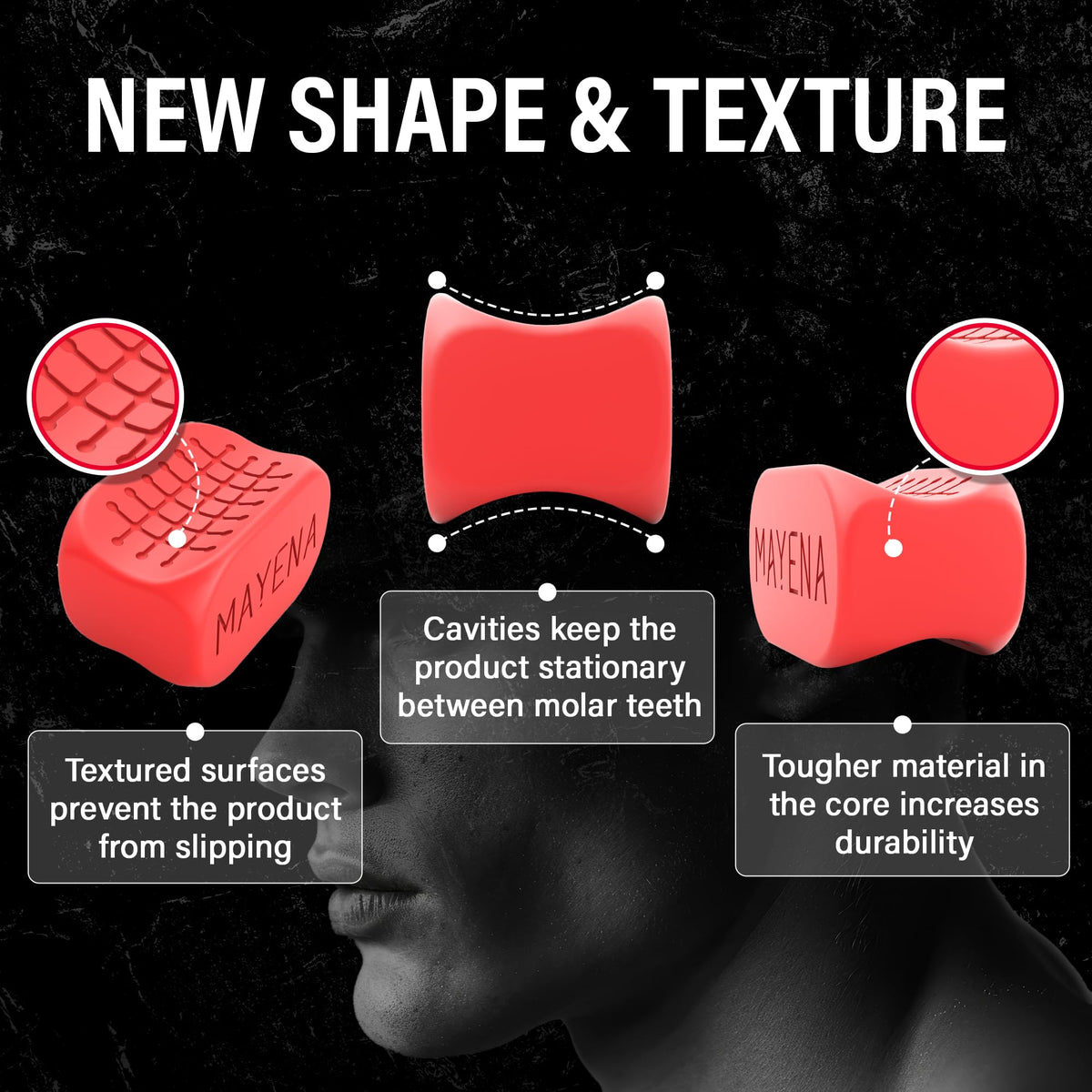 Mayena Sports close-up of food-grade silicone texture for comfort