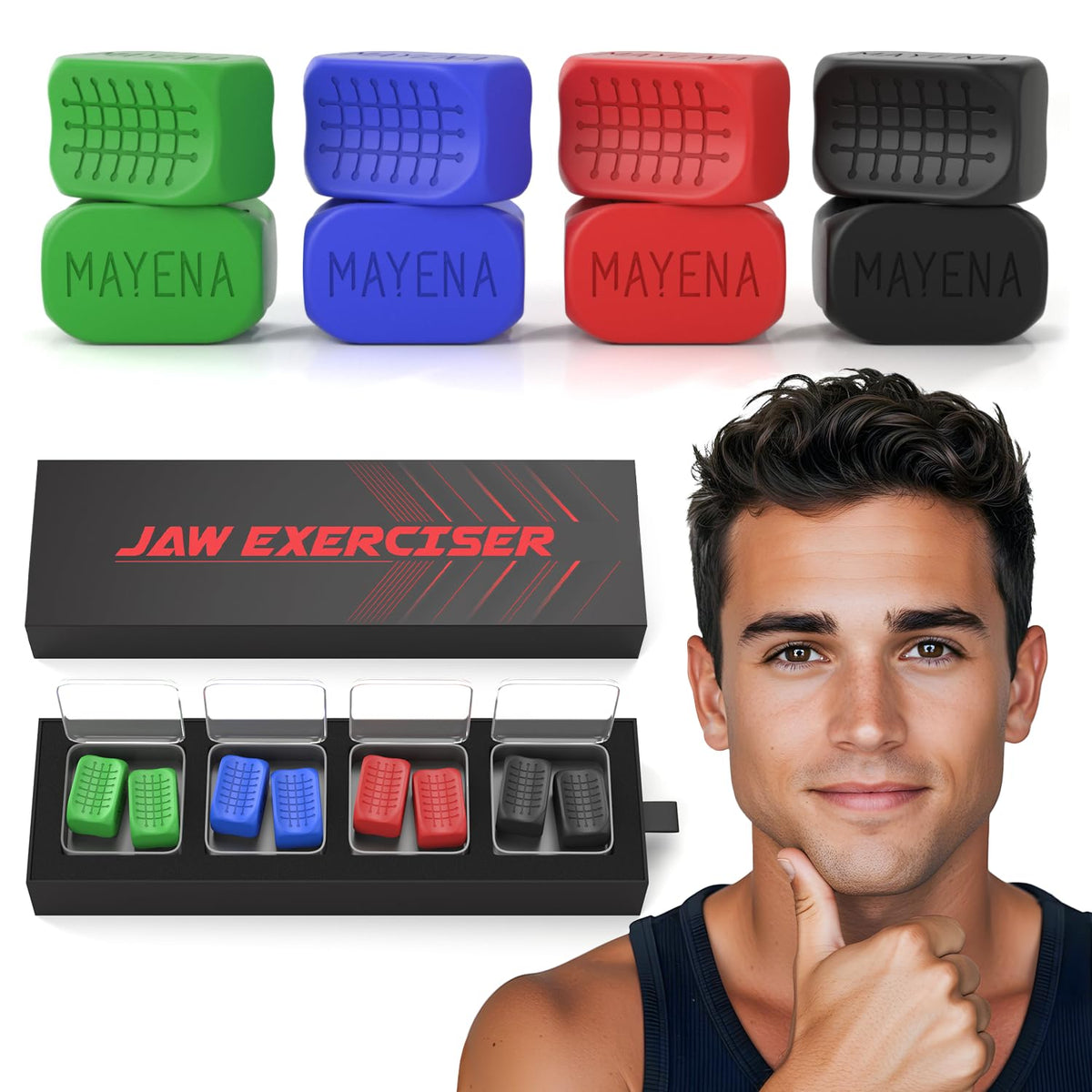 Mayena Sports front packaging showing product set and benefits