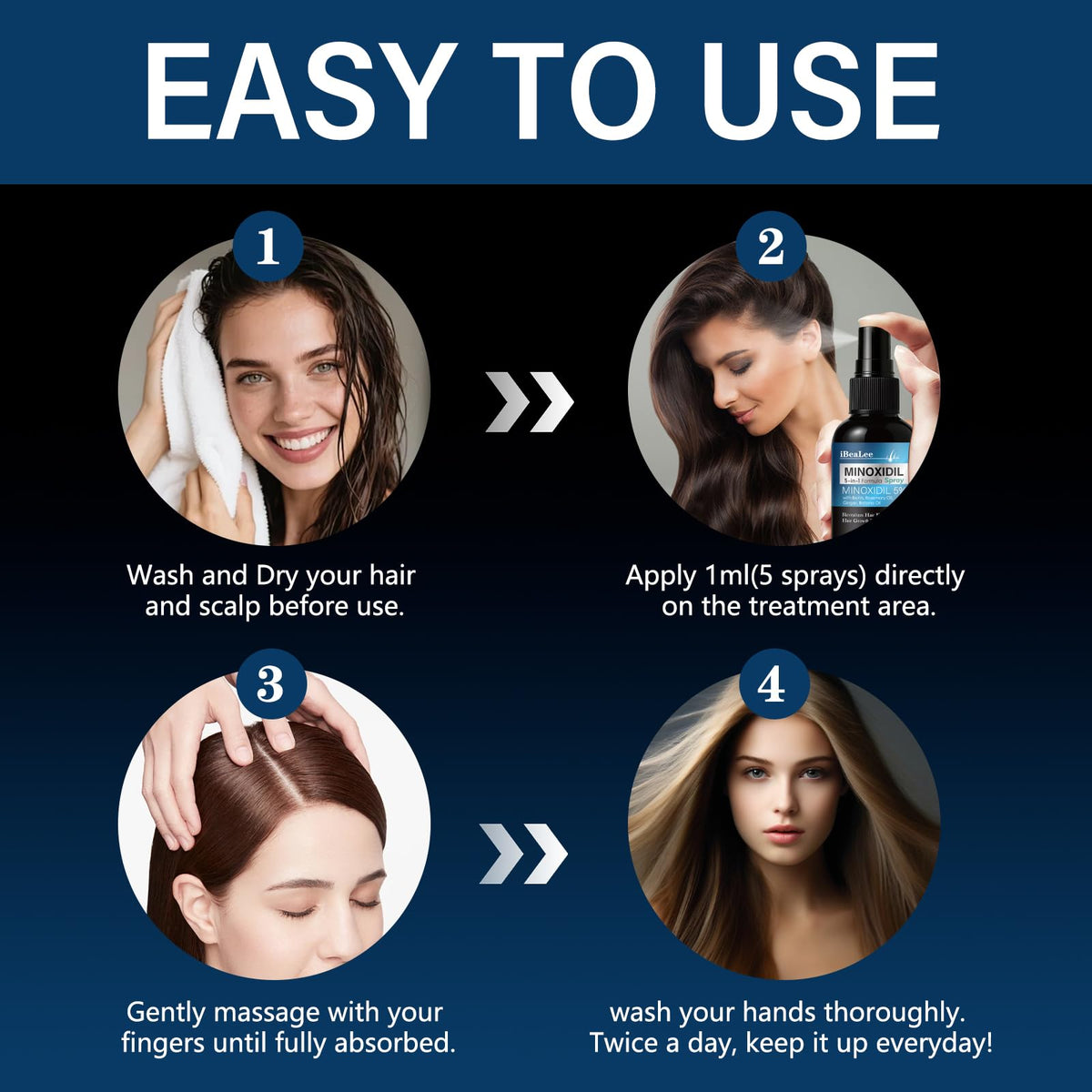 MAYFERTE used on beard showing even coverage and improved growth potential