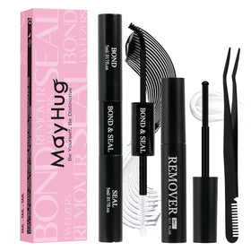Mayhug front packaging of lash bond and seal kit showing included tools for reliable application