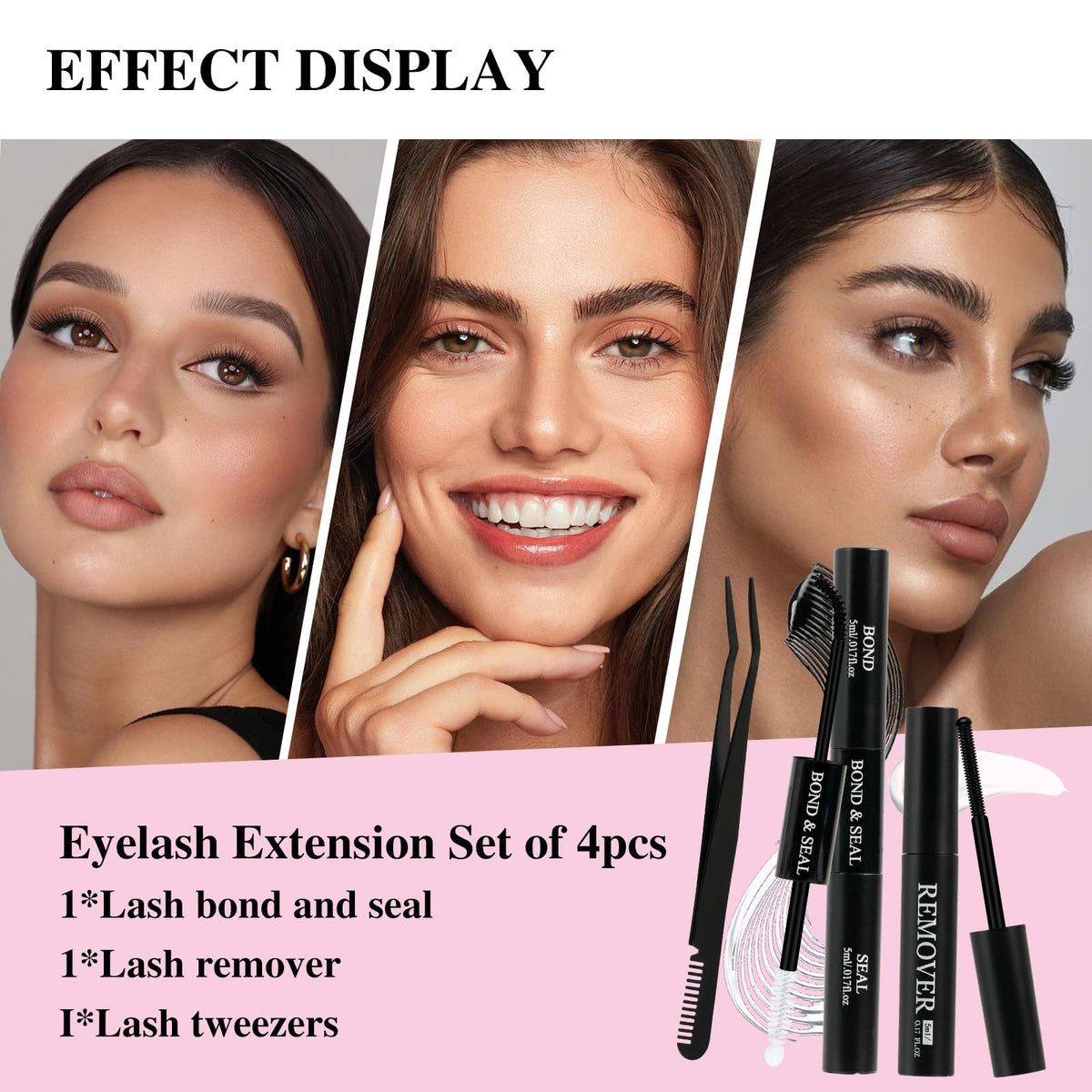 Mayhug lash clusters applied on model showing natural-looking volume and controlled hold