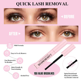 Mayhug lash glue remover bottle displayed for safe, gentle adhesive removal
