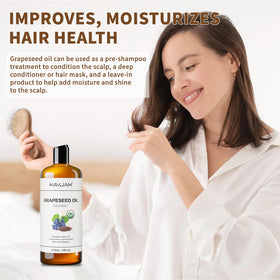 MAYJAM used on hair showing smoother shine and frizz control benefit